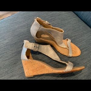 Donald Pliner Silver and cork sandals